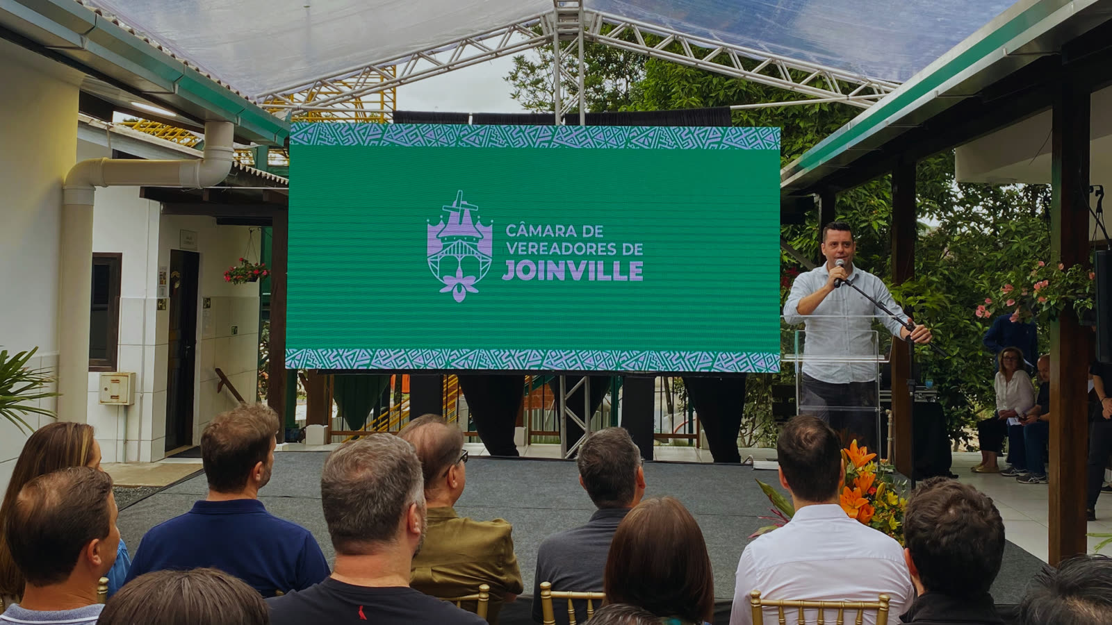 Painel de LED para evento institucional da Câmara de Vereadores de Joinville